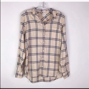 NWT J. CREW | Flannel Boyfit Button Front Shirt M